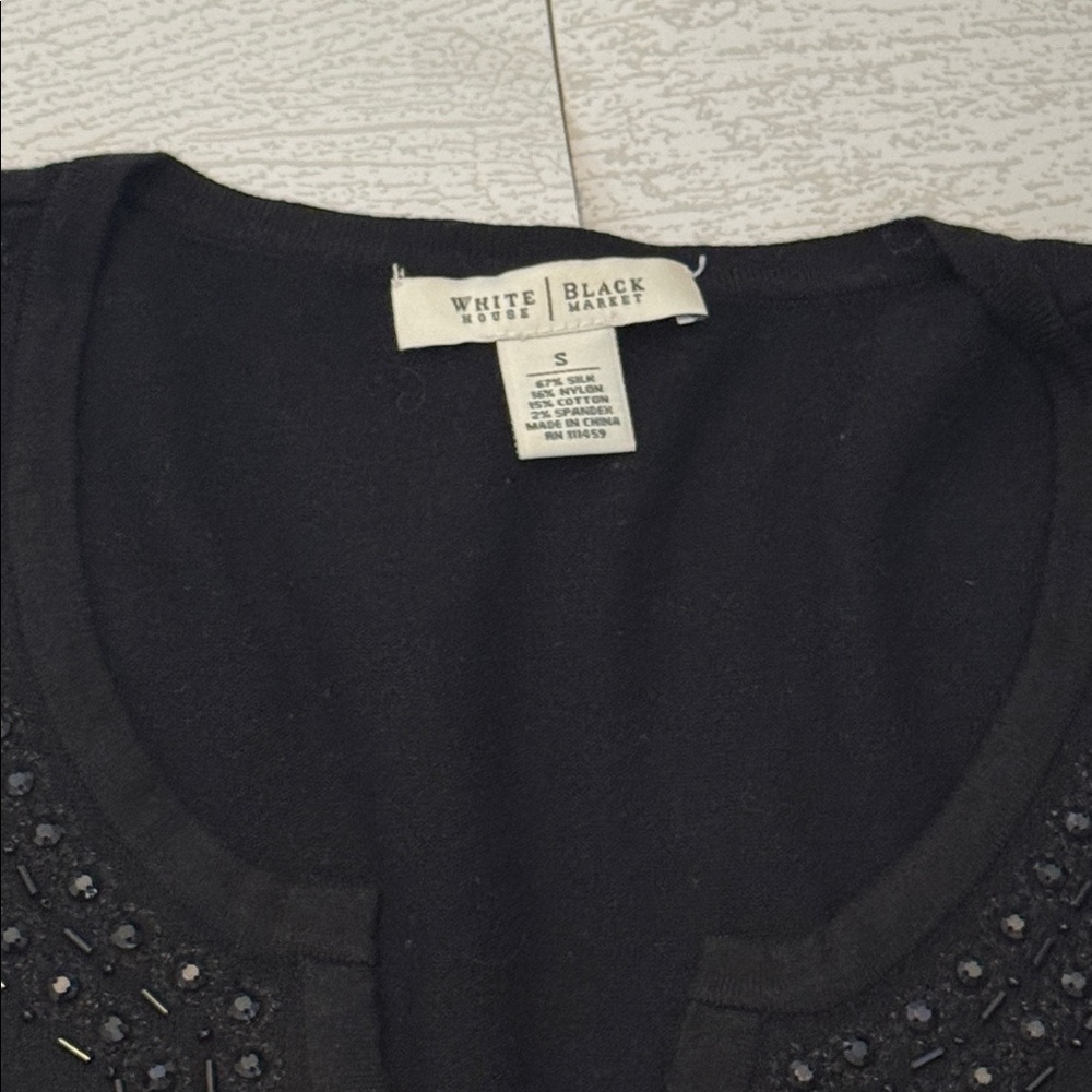 White House Black Market Beaded Knit Top
Size Small | Black - Picture 2 of 4